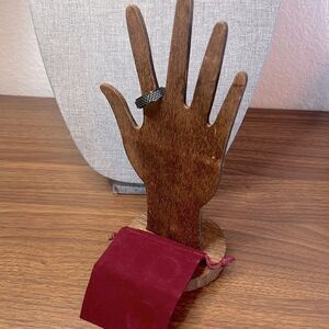 Men's Stainless Steel Black Dragon Scale Spinner Ring ~ Size 12